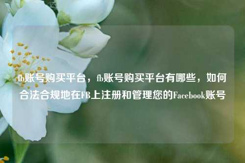fb账号购买平台，fb账号购买平台有哪些，如何合法合规地在FB上注册和管理您的Facebook账号